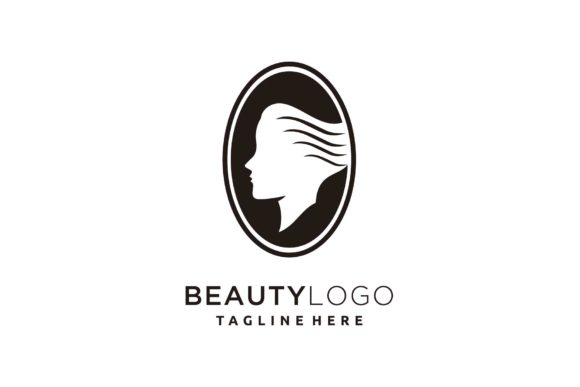 Download Beauty Hair Salon Face Logo Design Oval - Beauty Collection
