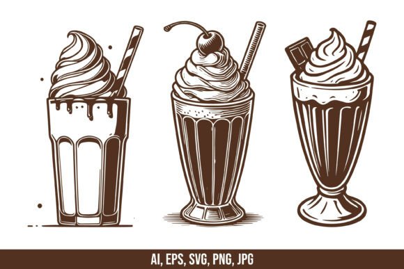 Download Milkshake Vector Design Bundle - Vector Collection