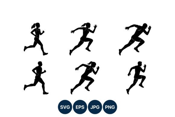 Download Runner Silhouettes Vector Art - Vector Collection