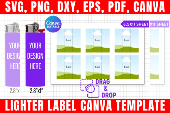 Download Lighter Label Canva Editable Template - Editable Collection