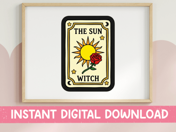 Download The Sun Witch Tarot Card SVG - Sun Collection