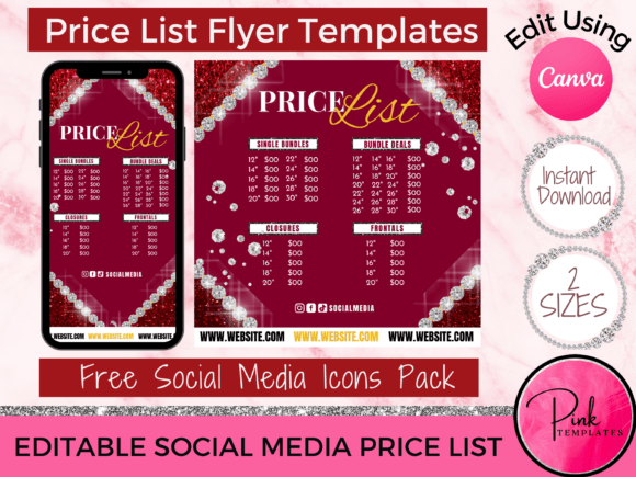 Download Beauty Hair Price List Flyer - Beauty Collection