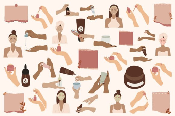Download Set of Skincare Vector - Vector Collection