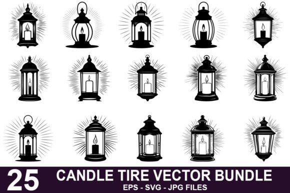Download Candle Tire Silhouette Vector Bundle - Vector Collection