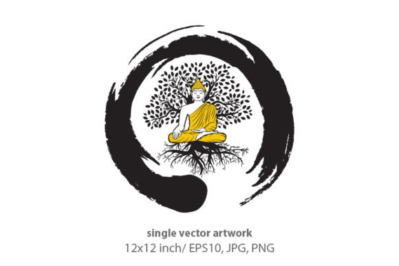 Download Buddhism and Meditation - Vector - Vector Collection