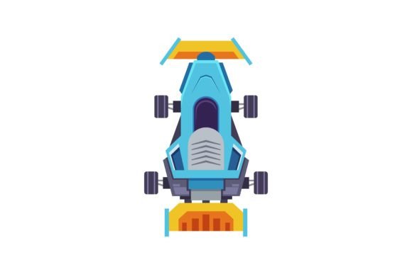 Download Top View of Race Car Vector. Automobile - Vector Collection