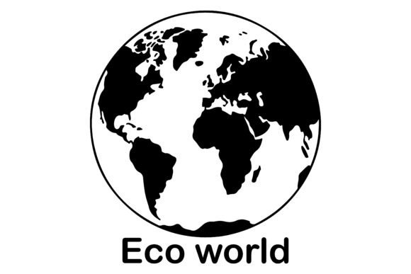 Download Black Eco World Silhouette Vector 4 - Vector Collection
